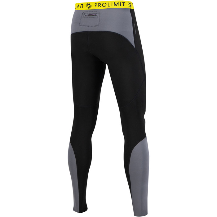 2023 Prolimit Heren Airmax 2mm Wetsuit SUP Trousers 14480 - Black / Dark Grey / Yellow
